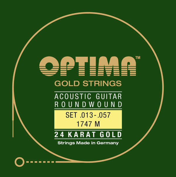 Optima Acoustic Guitar 24K GOLD Strings