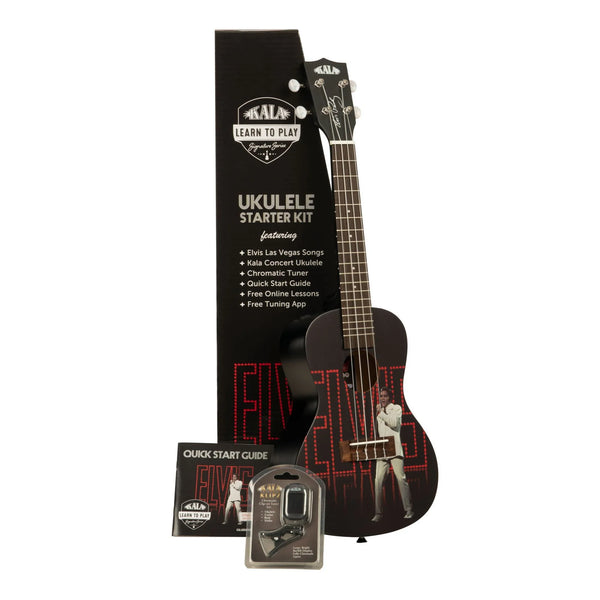 Brand New Kala Elvis Concert Ukulele Starter Kit "Viva Las Vegas" Uke