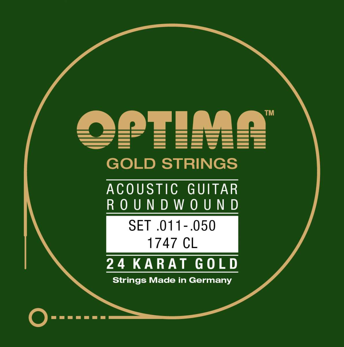 Optima Acoustic Guitar 24K GOLD Strings