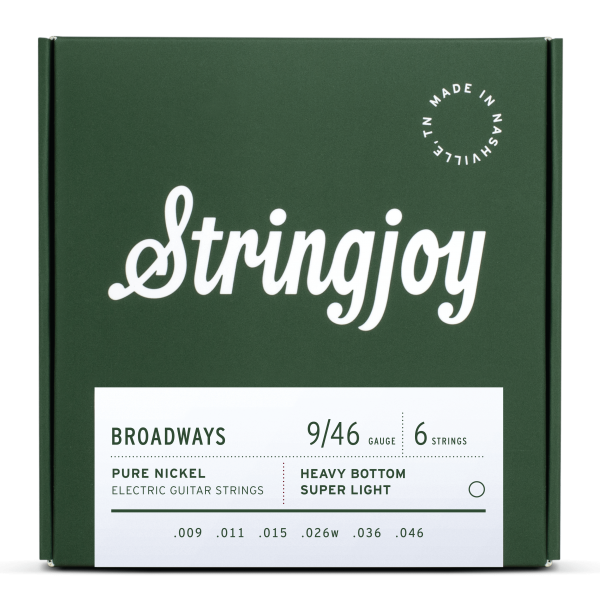 Stringjoy Broadways - Pure Nickel Electric Guitar Strings