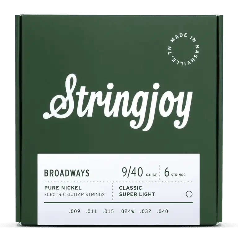 Stringjoy Broadways - Pure Nickel Electric Guitar Strings