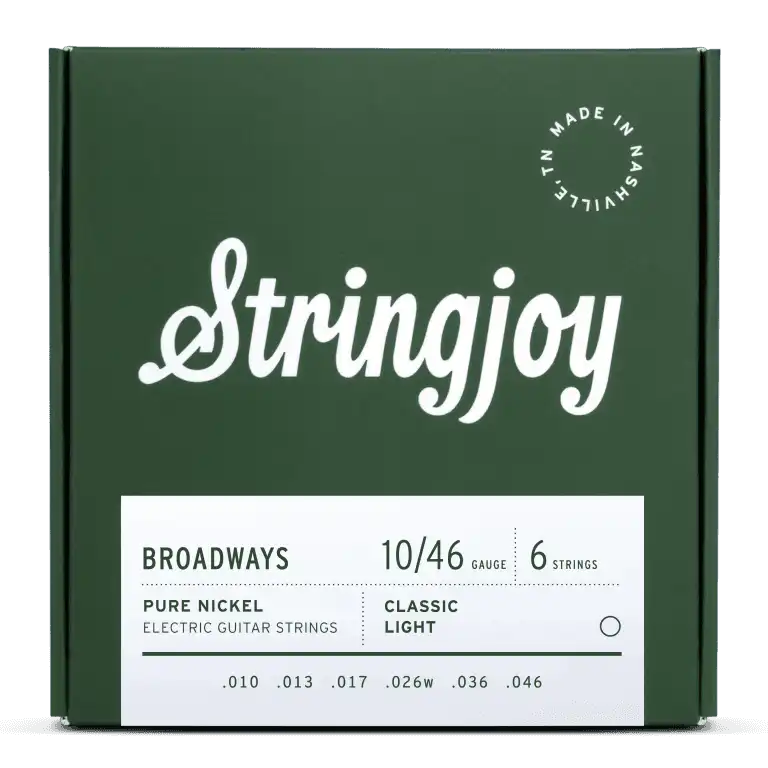 Stringjoy Broadways - Pure Nickel Electric Guitar Strings