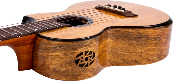 Flight Fireball Tenor EQ-A Ukulele - side soundhole