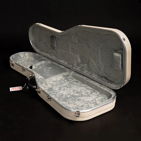 Hiscox Jaguar/Jazzmaster Electric Guitar Case - Ivory/Silver