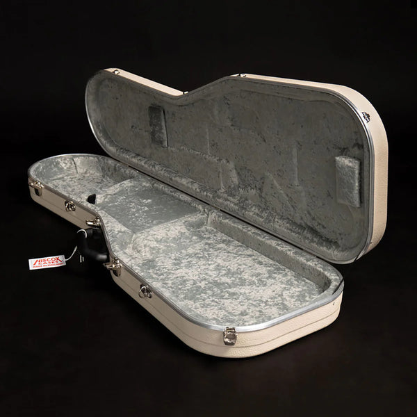 Hiscox Strat/Tele Electric Guitar Case - Ivory/Silver (preorder)