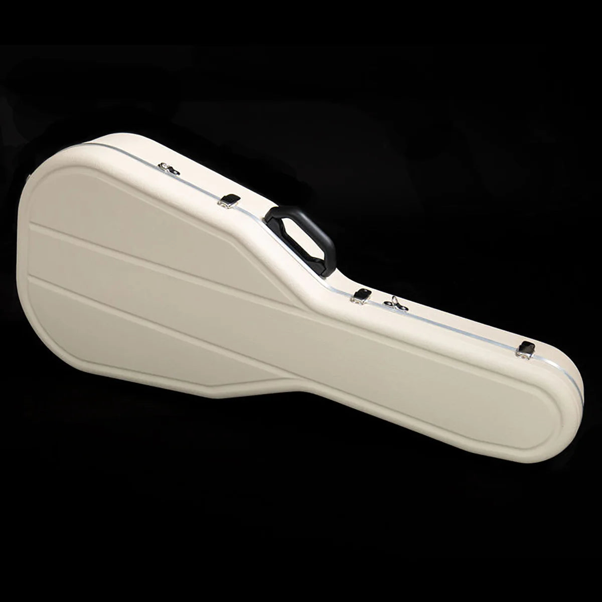 Hiscox 000/OM Size Case - Ivory/Silver