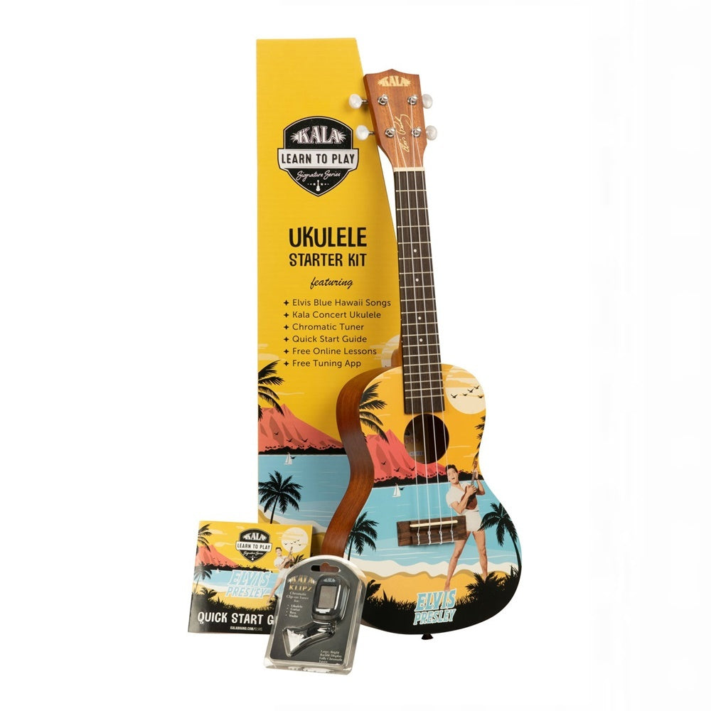 Brand New Kala Elvis Concert Ukulele Starter Kit 