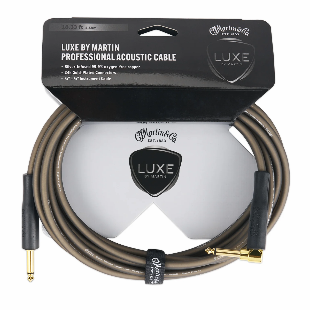Martin Luxe Acoustic Cable Straight to Angle - 5.59m