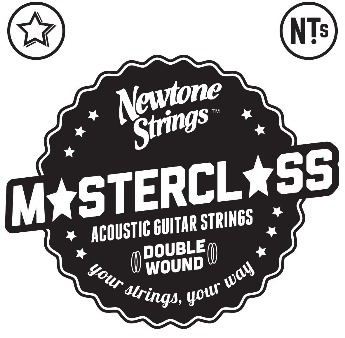 Newtone Masterclass Double Wound - Phosphor Bronze Acoustic Guitar Strings 12-54