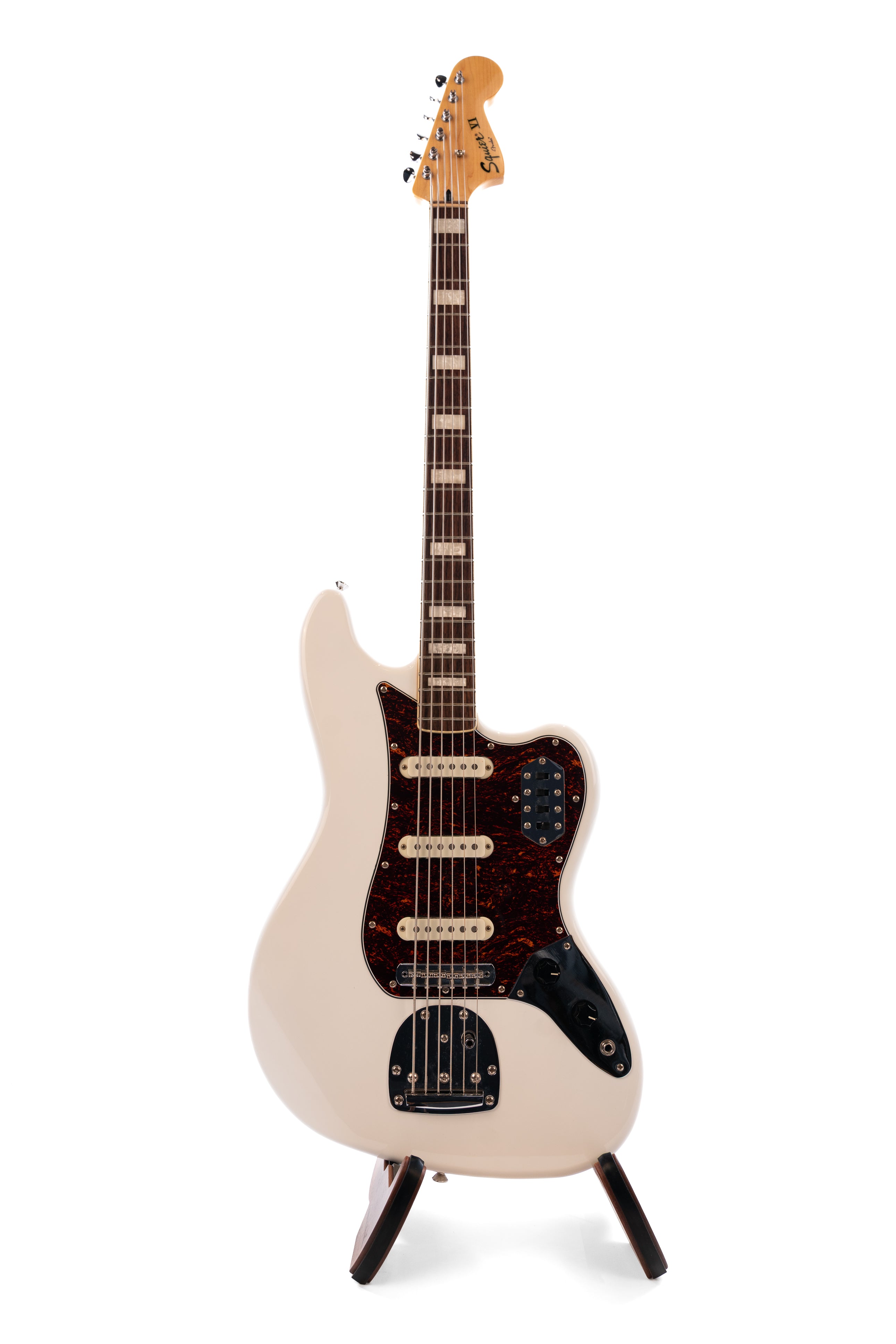 2014 Squier Vintage Modified Bass VI in Olympic White