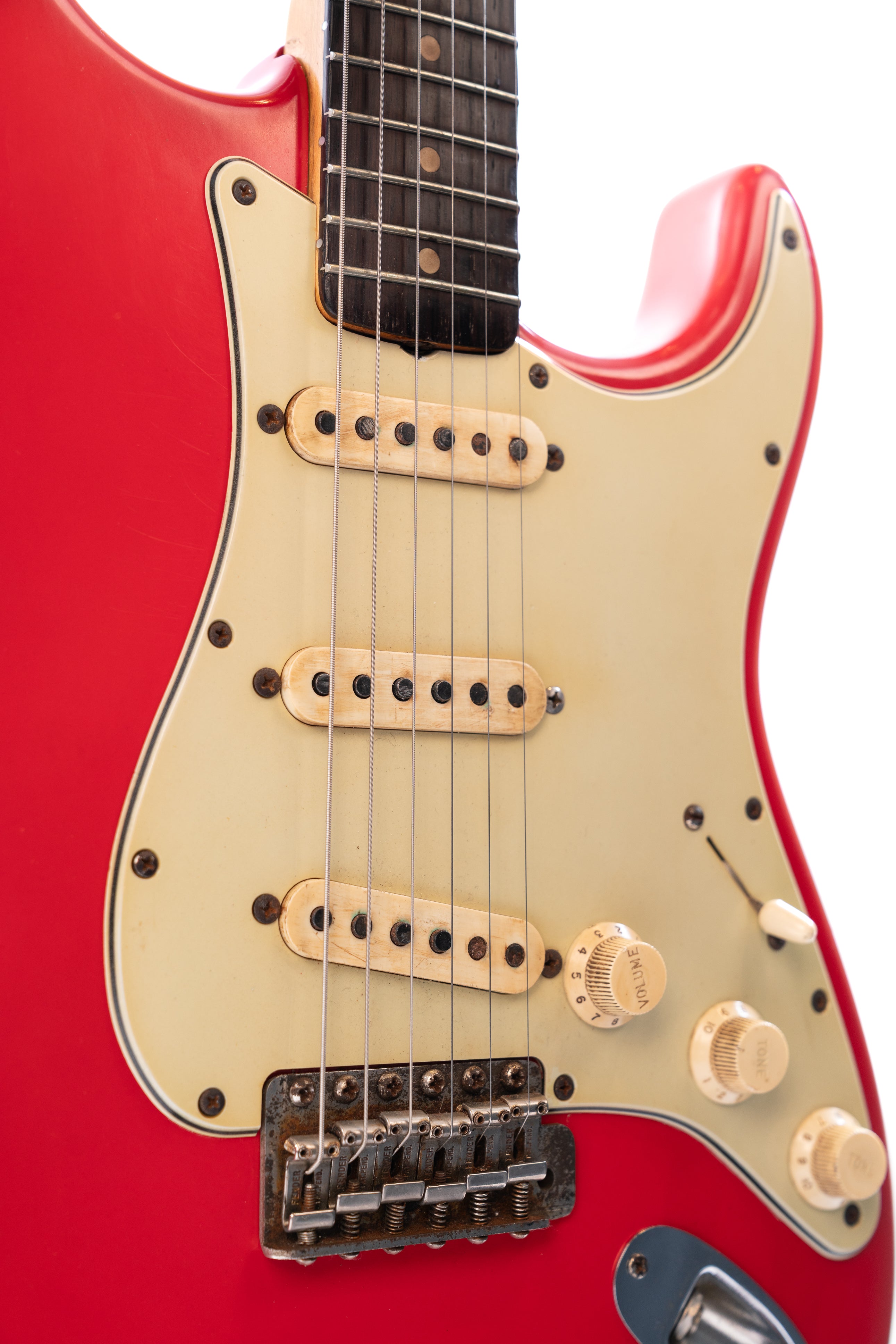 1964 Fender Stratocaster in Fiesta Red owned by Midge Marsden