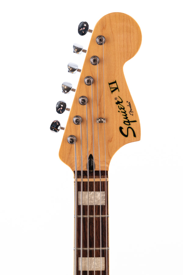 2014 Squier Vintage Modified Bass VI in Olympic White