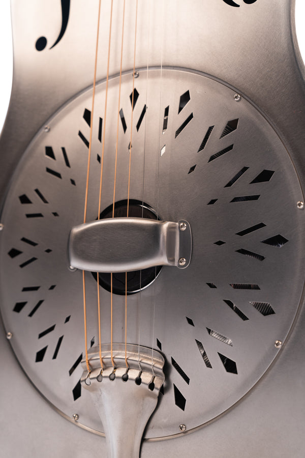 Brand New National Raw Steel 12th Fret Resonator
