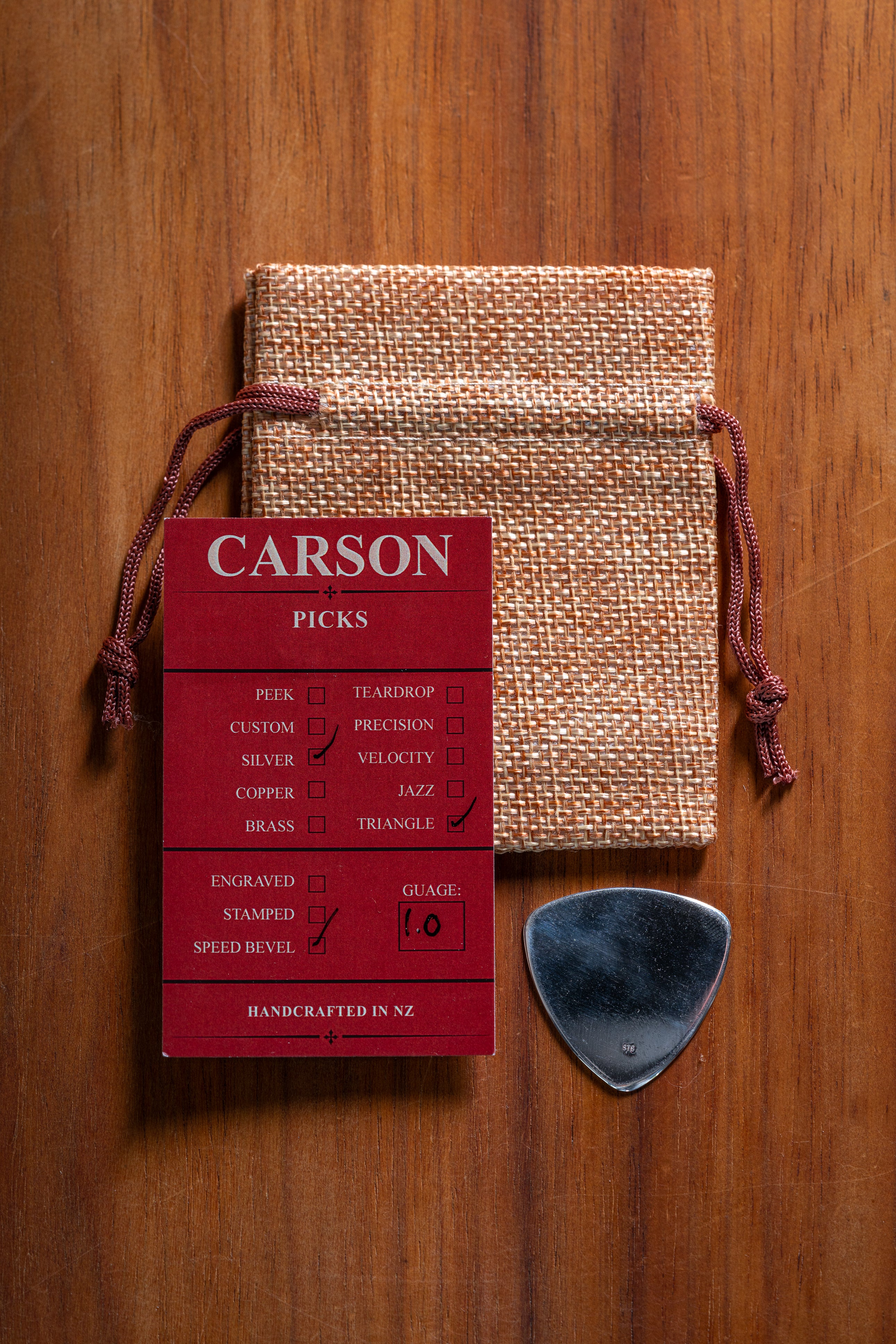 Carson Premium Pick - Sterling Silver (Triangle)