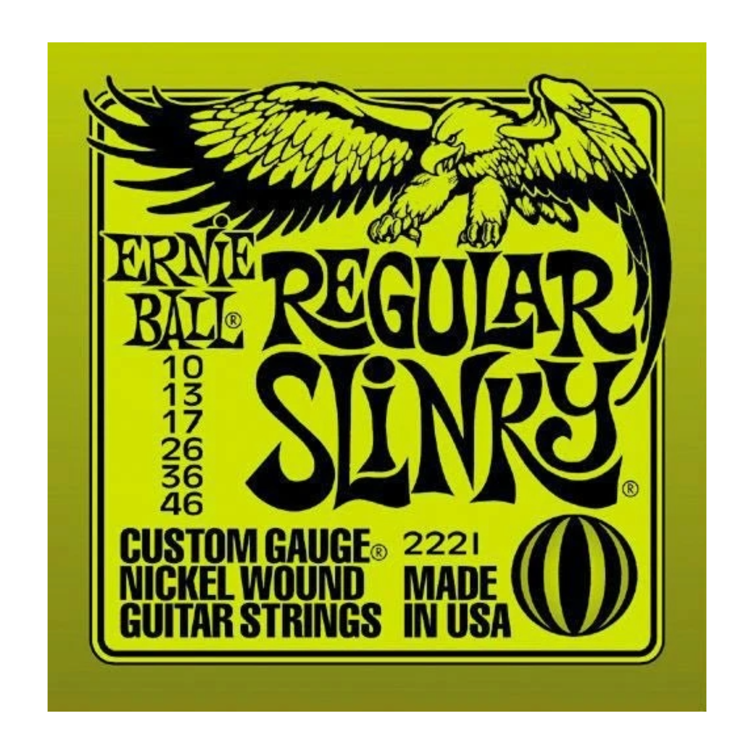 Ernie Ball Regular Slinky Custom Nickel Wound Guitar Strings 10-46