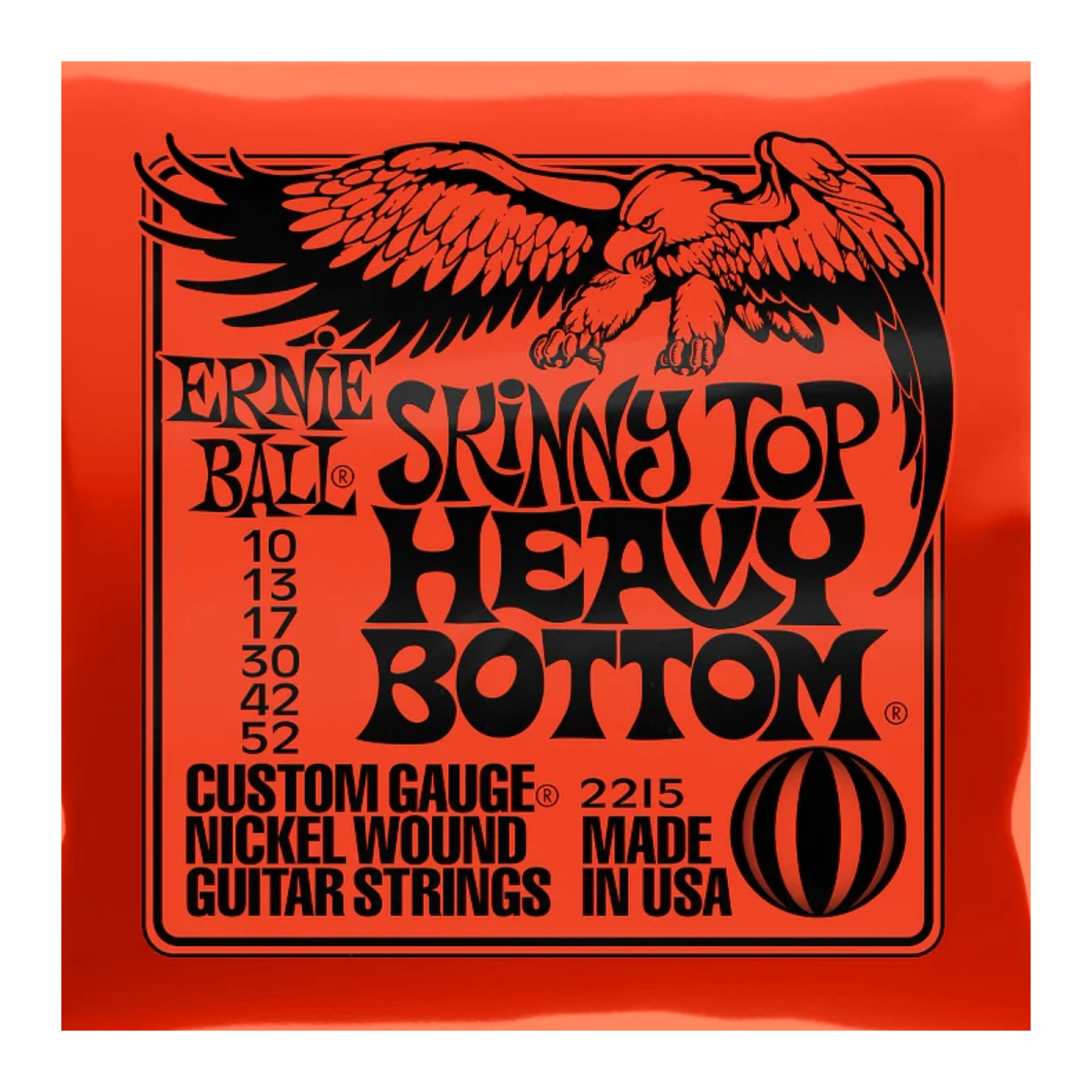 Ernie Ball Skinny Top Heavy Bottom Custom Nickel Wound Guitar Strings 10-52