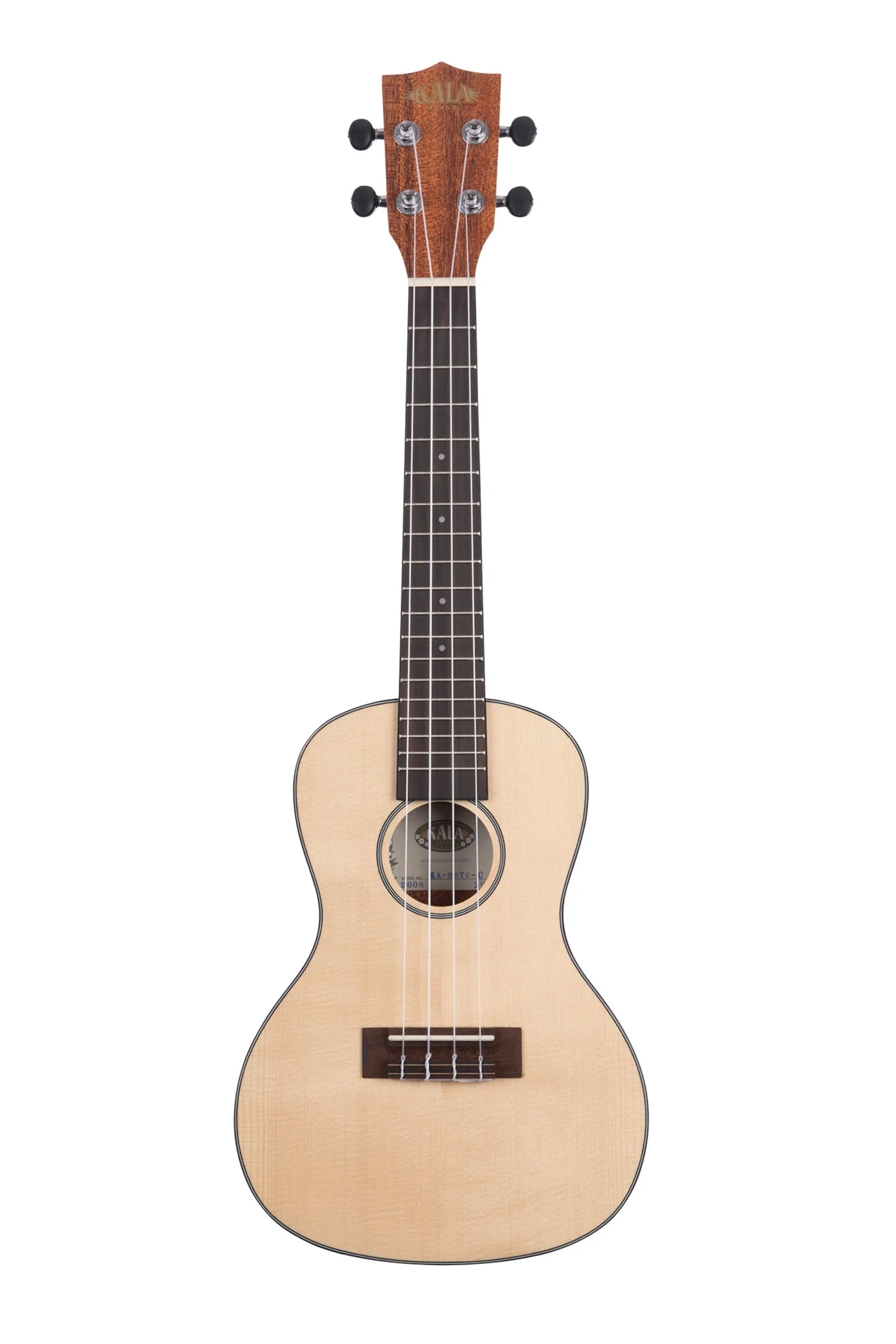 Kala Solid Spruce Top Mahogany Travel Concert Ukulele