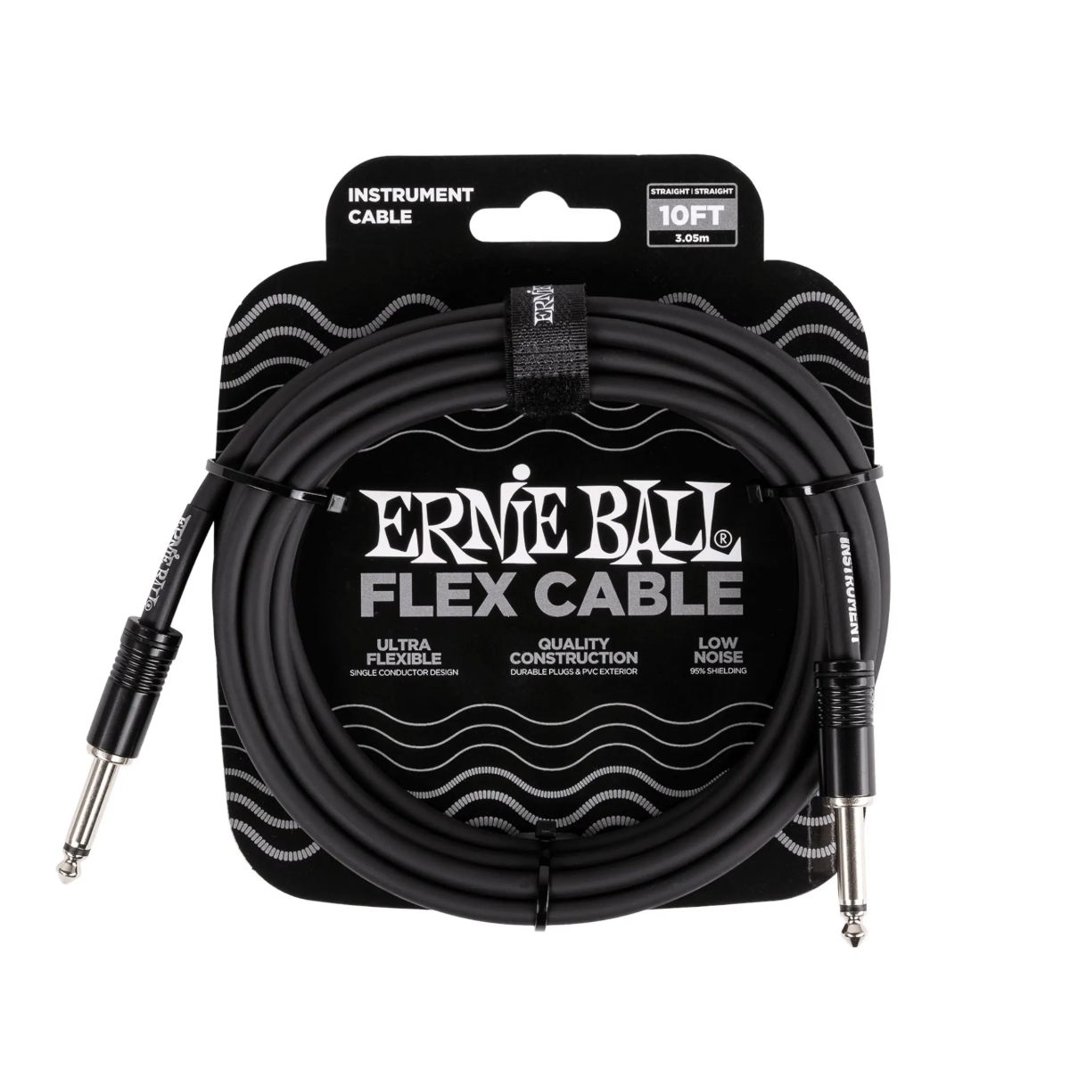 Ernie Ball Flex Instrument Cable Straight/Straight Black - 3m
