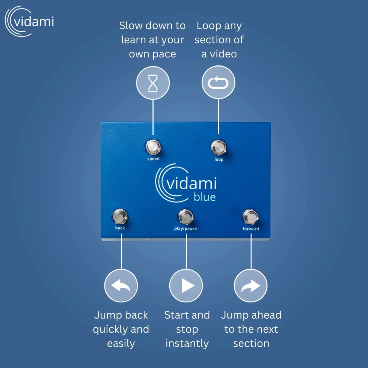 Vidami Blue - 3 in 1 Wireless Controller