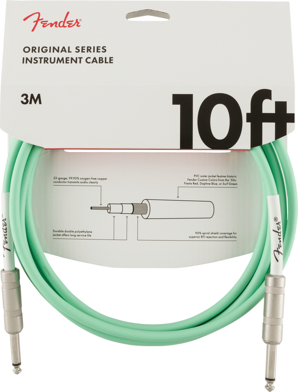 Fender Original Series Cable Straight to Straight Surf Green - 3m