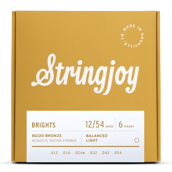 Stringjoy Brights - 80/20 Bronze Acoustic Guitar Strings