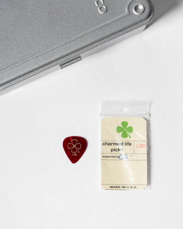 Charmed Life / Cabernet Red Casein Guitar Pick - Teardrop